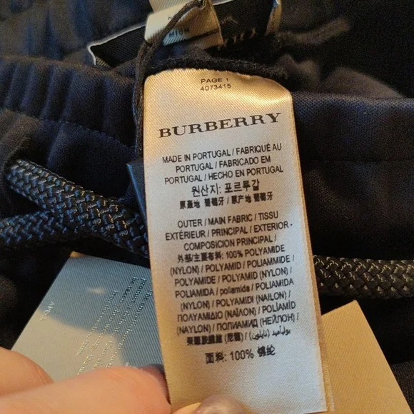 NWT Burberry Swarovski Crestal Wide Leg Jersey Cropped track pants in back - Picture 8 of 9